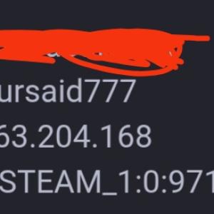 Steam ID: STEAM_1:0:971821454 IP manzil: 92.63.204.168 Мой уровень должен быть 11. Моё имя пользователя — nursaid777. Пожалуйста, проверьте и восстановите мой уровень.